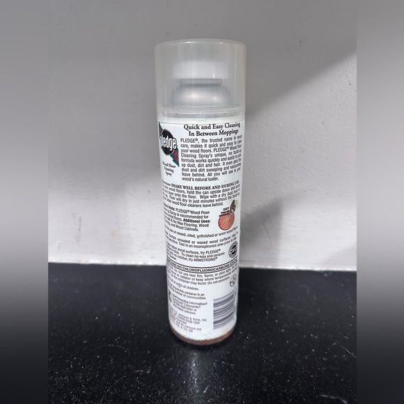 Vintage Pledge Wood Floor Cleaning Spray Can - Picture 3 of 4
